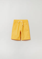 Ovs Kids Boy Cotton Bermuda Shorts With Drawstring